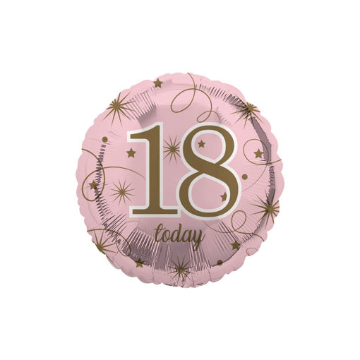 Picture of AGE 18 PINK FOIL BALLOON 18 INCH